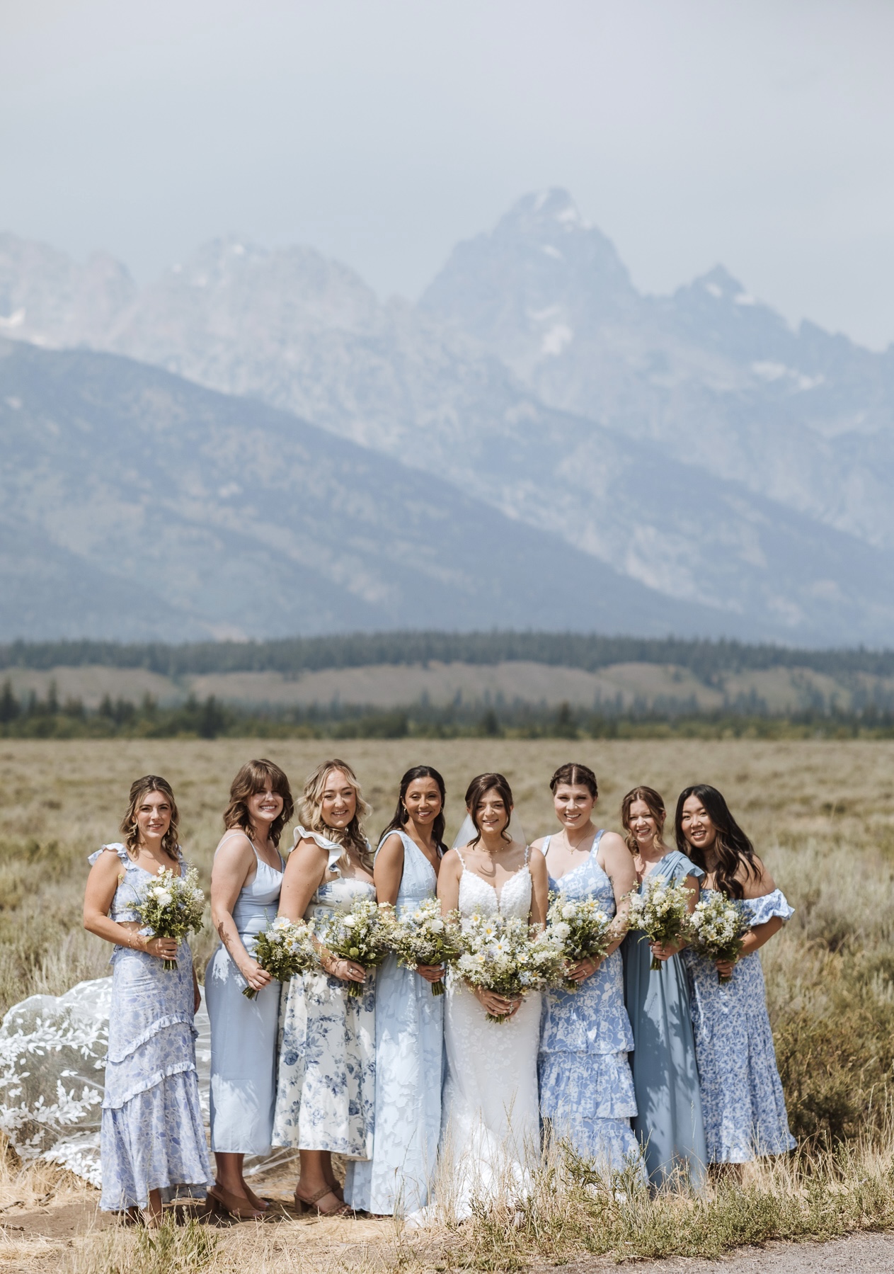 the bride and weding party